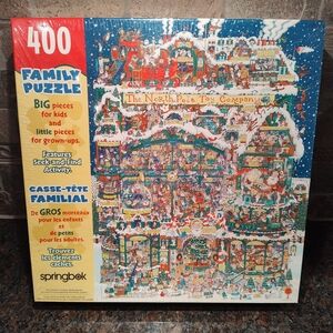 Springbok 400-Piece Family Puzzle - The North Pole Toy Company - Christmas Theme